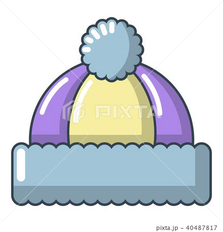 Winter hat icon, cartoon style 40487817