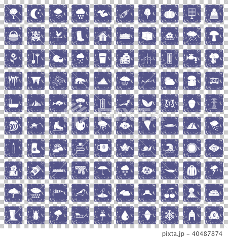 100 clouds icons set grunge sapphire 100 clouds icons set grunge sapphire 40487874