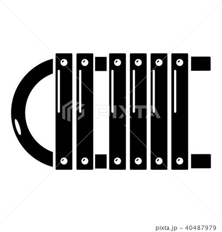 Sled icon, simple black style Sled icon, simple black style 40487979