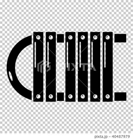 Sled icon, simple black style 40487979