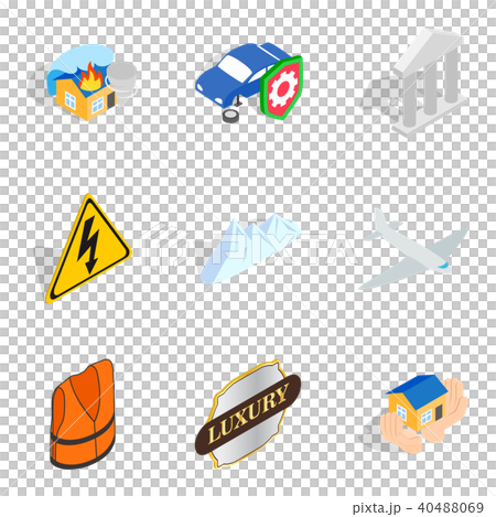 Belay icons set, isometric style Belay icons set, isometric style 40488069