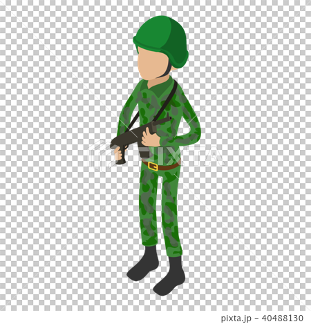 Military icon, isometric 3d style Military icon, isometric 3d style 40488130