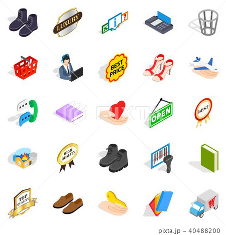 Entrepreneur icons set, isometric style 40488200