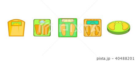 Scales icon set, cartoon style 40488201