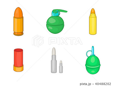 Armor icon set, cartoon style 40488202