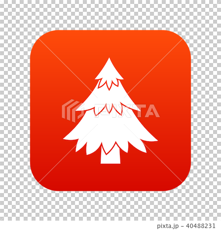 Coniferous tree icon digital red Coniferous tree icon digital red 40488231