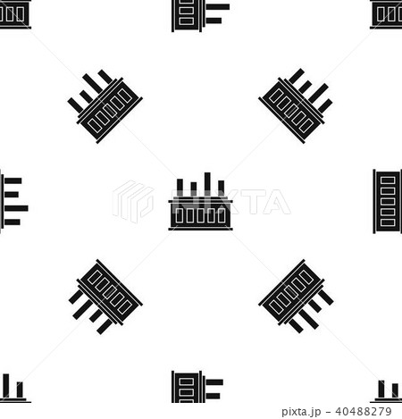 Industrial factory building pattern seamless black Industrial factory building pattern seamless black 40488279