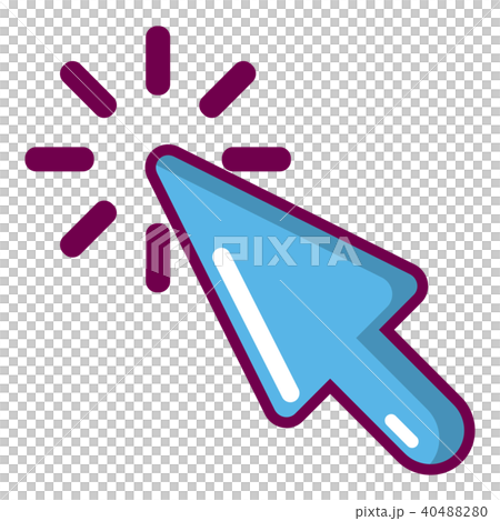 Cursor click icon, cartoon style Cursor click icon, cartoon style 40488280