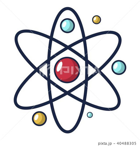 Atom icon, cartoon style Atom icon, cartoon style 40488305