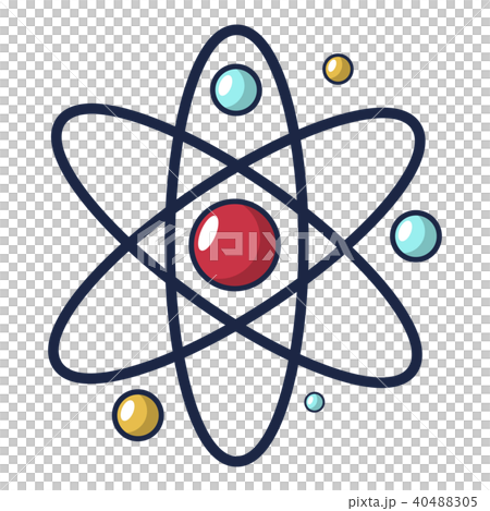 Atom icon, cartoon style Atom icon, cartoon style 40488305