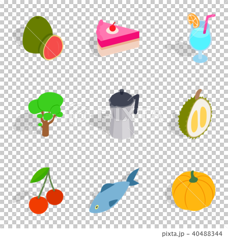 Cafe icons set, isometric style Cafe icons set, isometric style 40488344