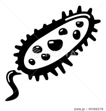 Microbe icon, simple black style 40488376