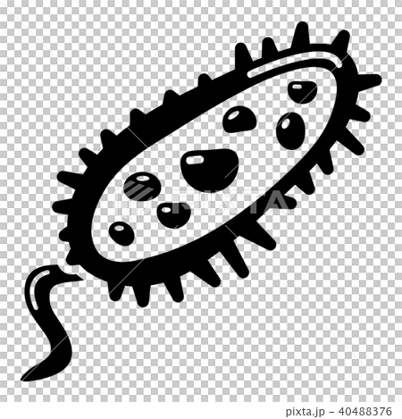Microbe icon, simple black style 40488376