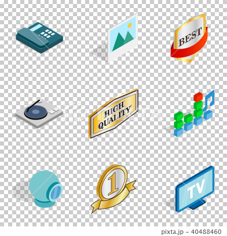 Call service icons set, isometric style 40488460