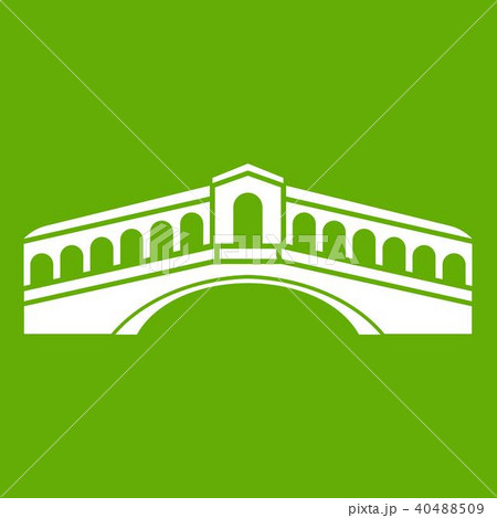 Venice bridge icon green Venice bridge icon green 40488509