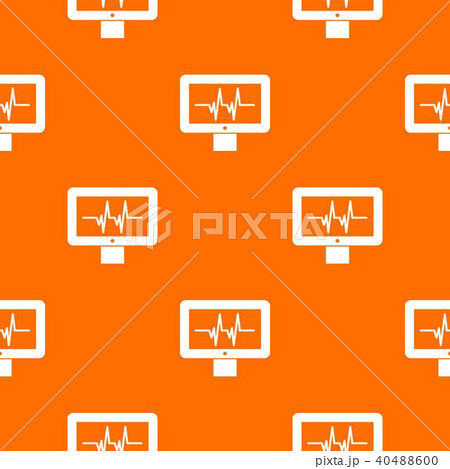 Electrocardiogram monitor pattern seamless 40488600