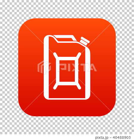 Flask for gasoline icon digital red 40488903