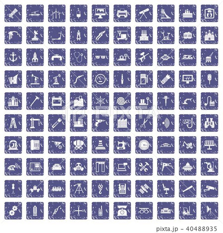 100 equipment icons set grunge sapphire 100 equipment icons set grunge sapphire 40488935