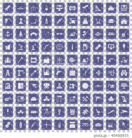 100 equipment icons set grunge sapphire 100 equipment icons set grunge sapphire 40488935
