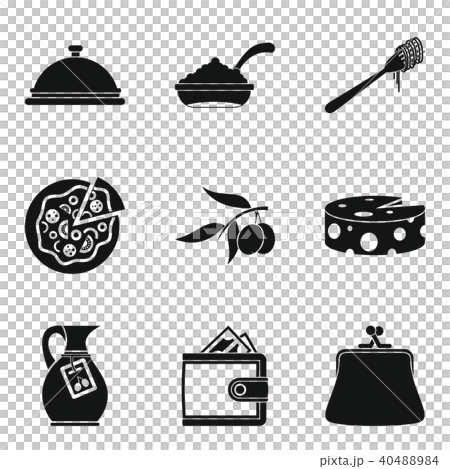 Prepare food icons set, simple style 40488984