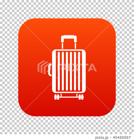Suitcase on wheels icon digital red Suitcase on wheels icon digital red 40488987