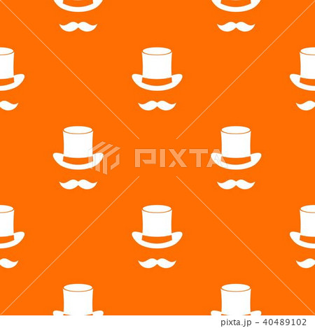 Magic black hat and mustache pattern seamless 40489102