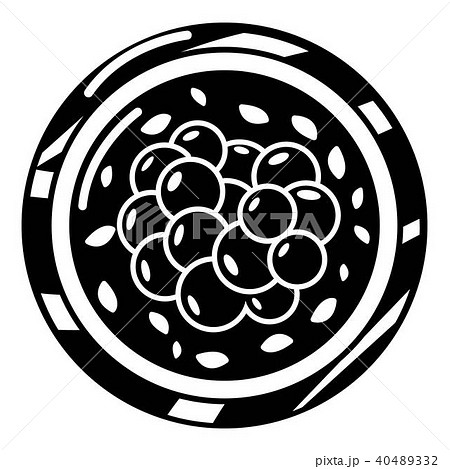 Sushi caviar icon, simple black style Sushi caviar icon, simple black style 40489332