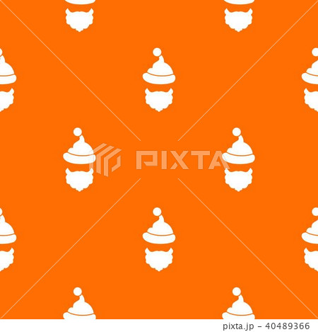 Santa Claus hat and beard pattern seamless Santa Claus hat and beard pattern seamless 40489366