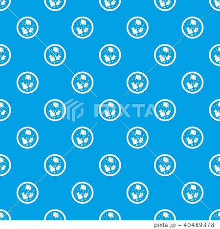 Asian sauce pattern seamless blue 40489378
