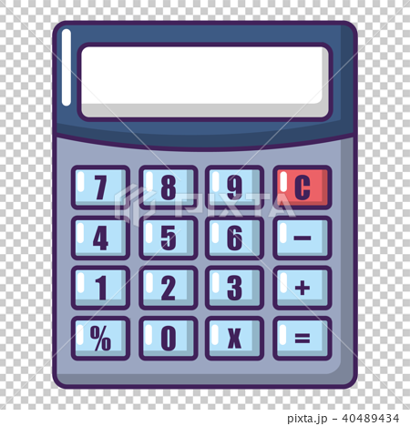 Calculator icon, cartoon style. - Stock Illustration [40489434] - PIXTA