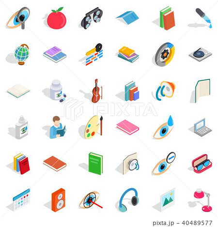 College icons set, isometric style College icons set, isometric style 40489577