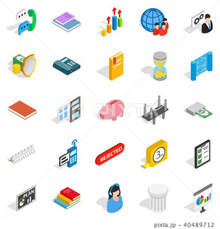 Squad icons set, isometric style 40489712