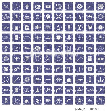 100 gear icons set grunge sapphire 100 gear icons set grunge sapphire 40489902