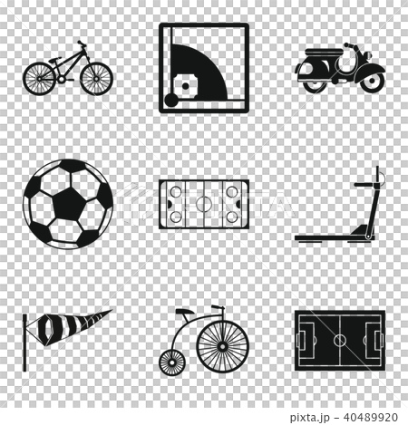 Bicycle tour icons set, simple style 40489920