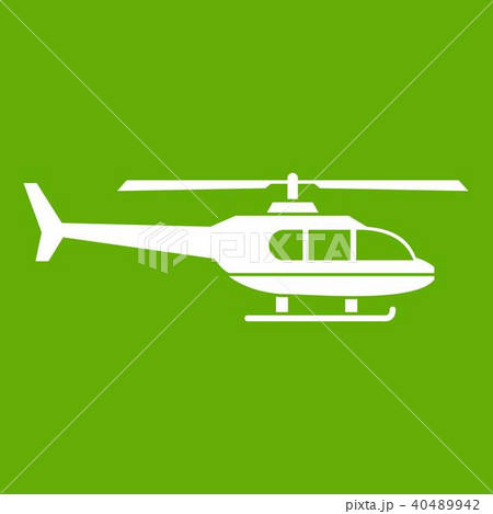 Military helicopter icon green Military helicopter icon green 40489942