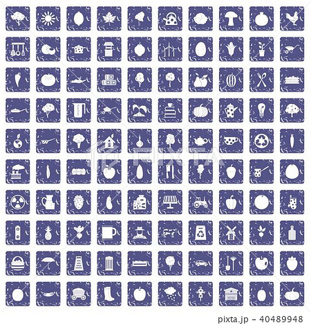 100 health food icons set grunge sapphire 100 health food icons set grunge sapphire 40489948