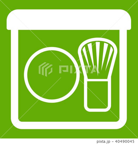 Rouge with brush icon green Rouge with brush icon green 40490045
