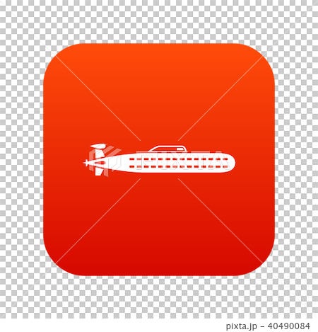 Submarine icon digital red Submarine icon digital red 40490084