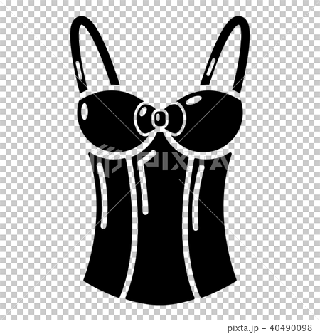 Brassiere top icon, simple black style 40490098