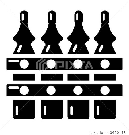 Fence village icon, simple black style 40490153