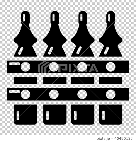 Fence village icon, simple black style Fence village icon, simple black style 40490153