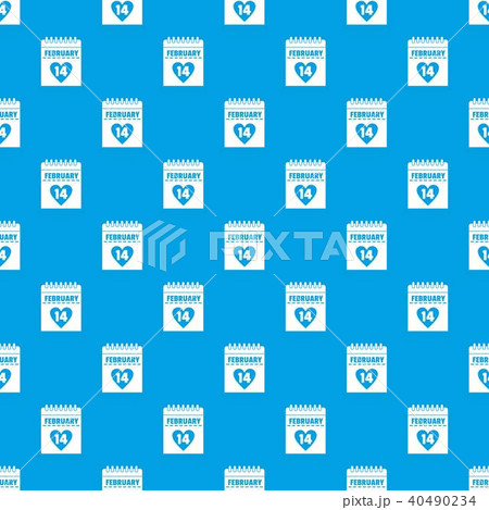 Valentines day calendar pattern seamless blue Valentines day calendar pattern seamless blue 40490234
