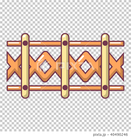 Fence decorative icon, cartoon style 40490246