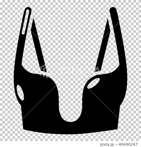 Brassiere women icon, simple black style 40490247