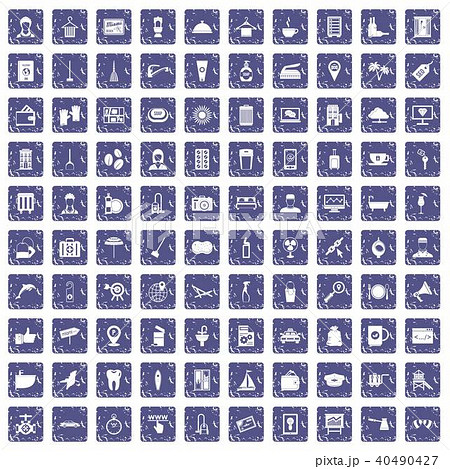 100 hotel services icons set grunge sapphire 100 hotel services icons set grunge sapphire 40490427