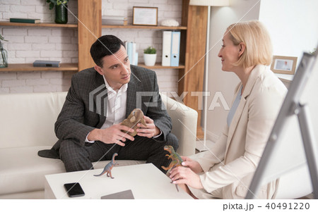 Upset unpleased man expressing his anger Upset unpleased man expressing his anger 40491220
