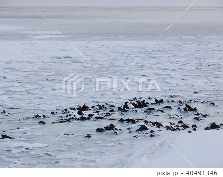 流氷、ウスタイベ千畳岩にて 流氷、ウスタイベ千畳岩にて 40491346
