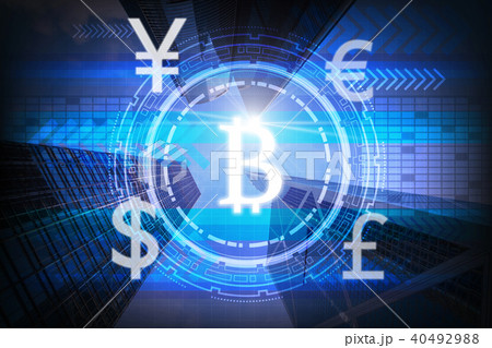 the financial technology or FinTech over the innovation technology virtual screen background with modern building background,business Fin tech network concept 40492988