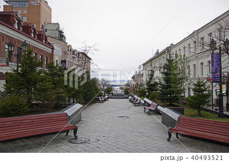 早朝のウラジオストク噴水通り 40493521