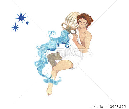 十二星座 水瓶座 水彩 イラスト 40493896